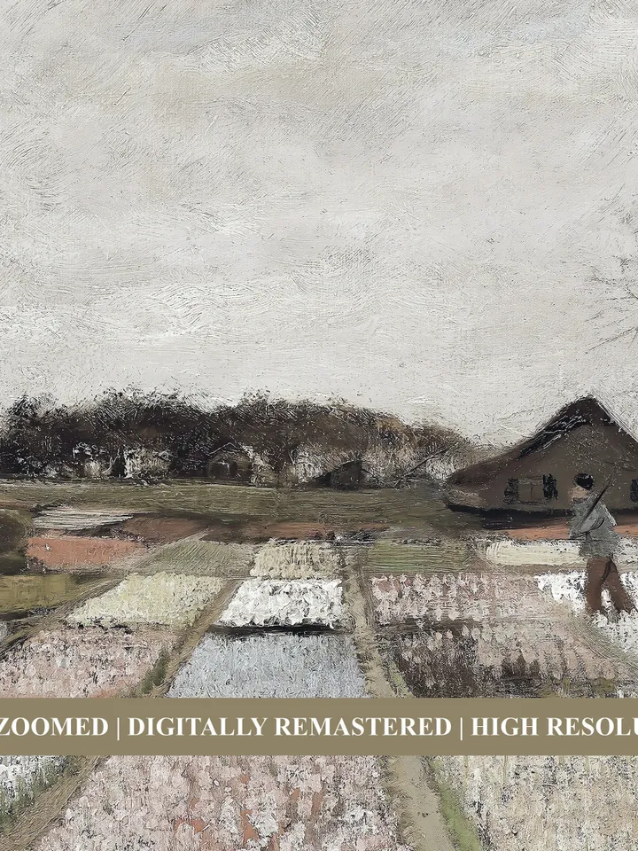 Flower Beds Painting Van Gogh Wall Art, Vintage Holland Landscape Printable Decor, Downloadable | 276