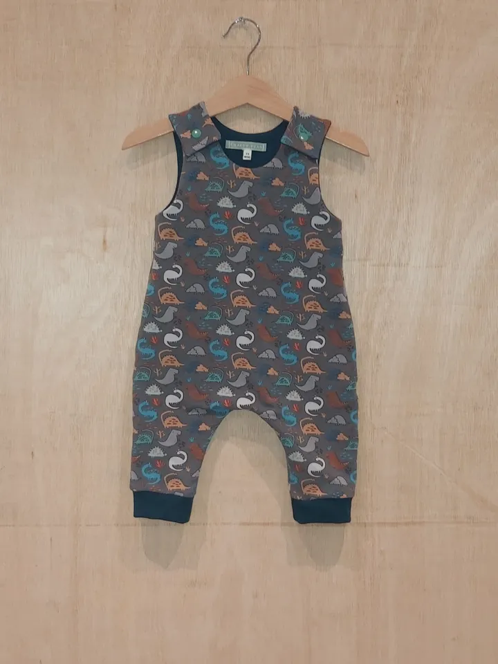 Brushed cotton french terry romper
