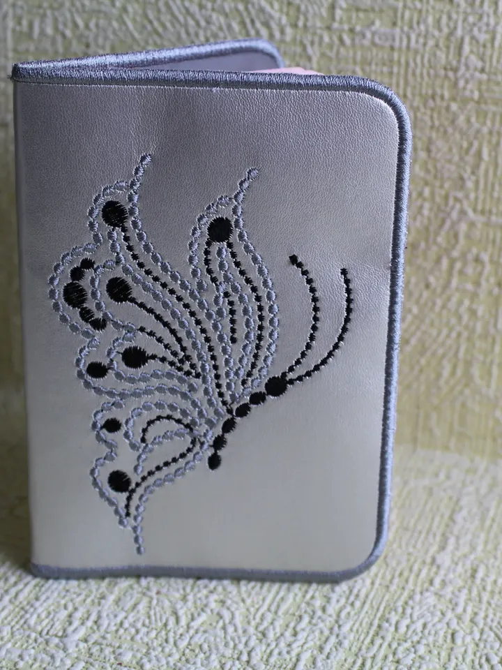 Butterfly embroidery designs 4x4 5x7 Machine embroidery file In the Hoop Passport cover for hoop 6x10
