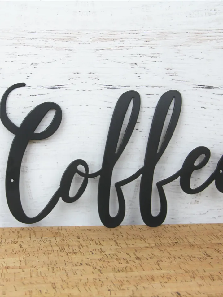 Coffee Metal Sign, Coffee Bar Word Sign, Coffee House Decor