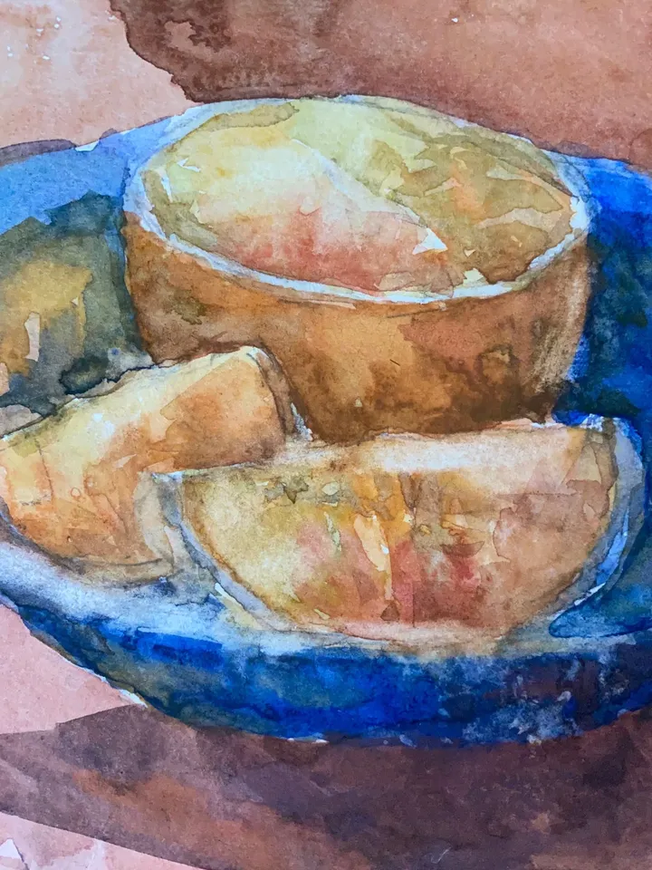 Oranges original painting Watercolor still life art Fruit artwork Wall art