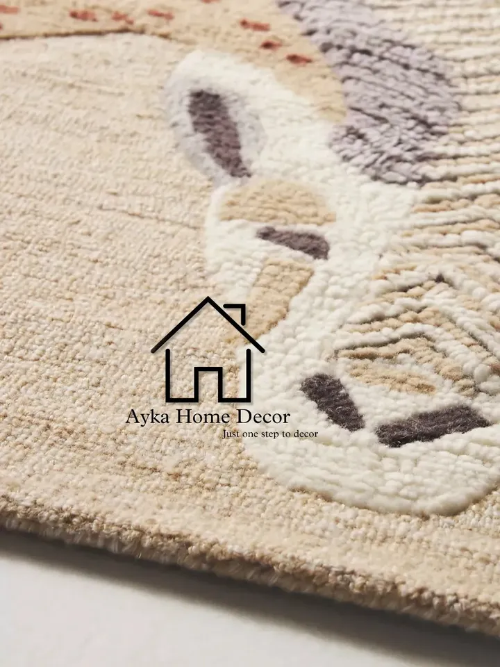 Leopard 100% Handmade Woolen Area Rug For Hall Kitchen Living Room Bed Room Bath Room Dining Room Kids Room Carpet / Chita Rugs / Christmas
