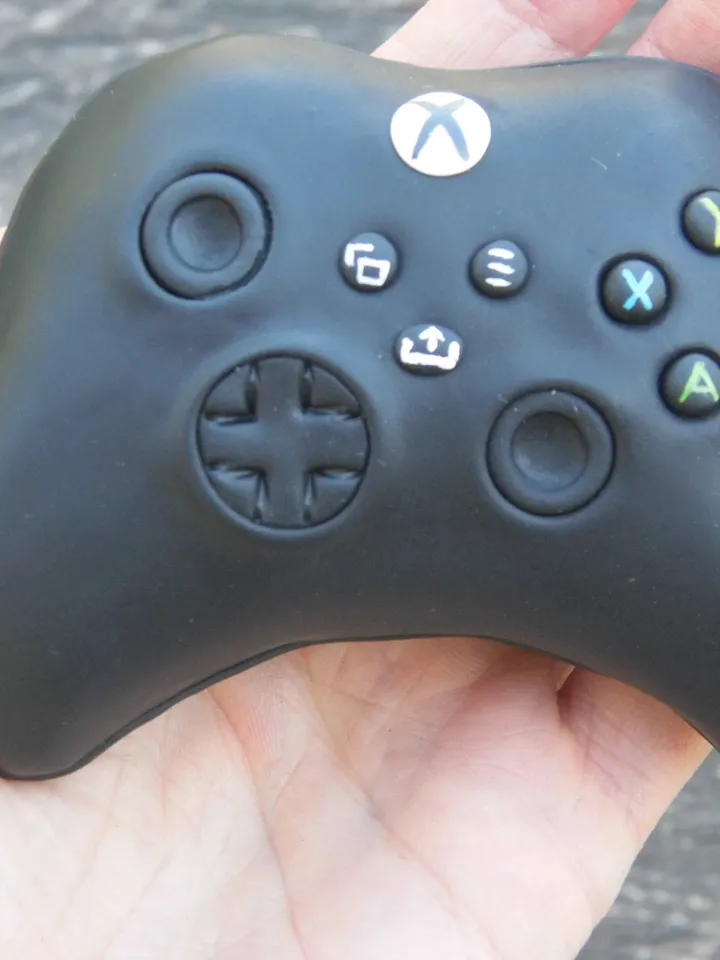 Custom Black Xbox Controller, Polymer Clay Xbox Figurine, Handmade Xbox Controller, Personalized Video Game Xbox Controller Birthday Gift