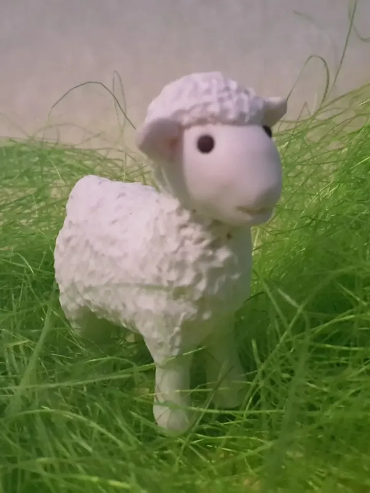 Christmas Nativity figures, Nativity sheep, Nativity lamb, Nativity animals, Nativity figurines, White sheep, Handmade clay lamb sheep