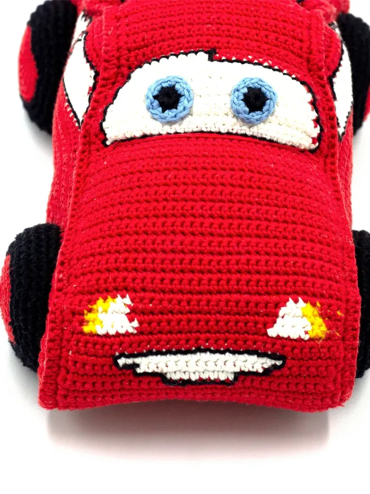 Red car plushie, car pillow, boy stuffed toy nursery room kids pillow, baby shower gift for boy, first toy, ecofrendly