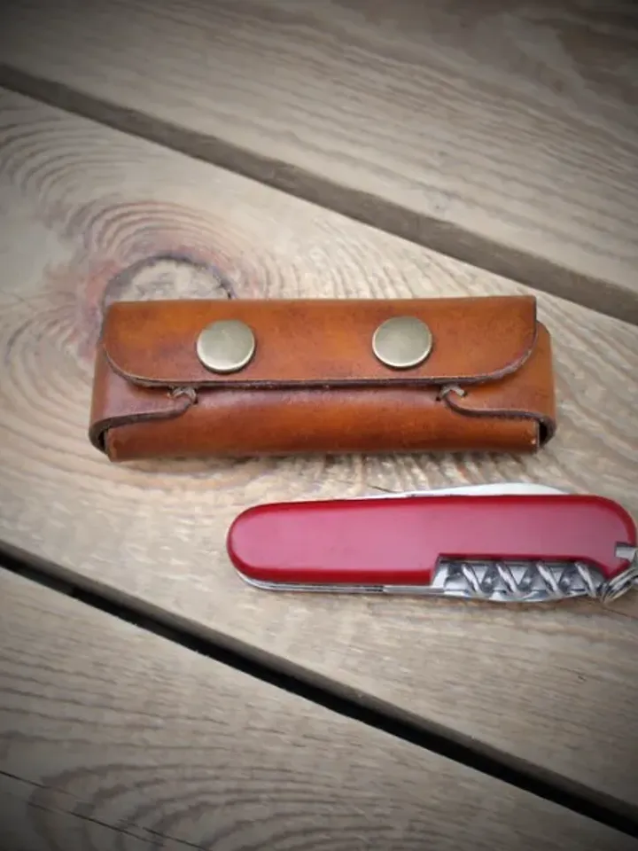 Leather template to make a leather Knife Case for victorinox Spartan + 3 sizes.EDC5