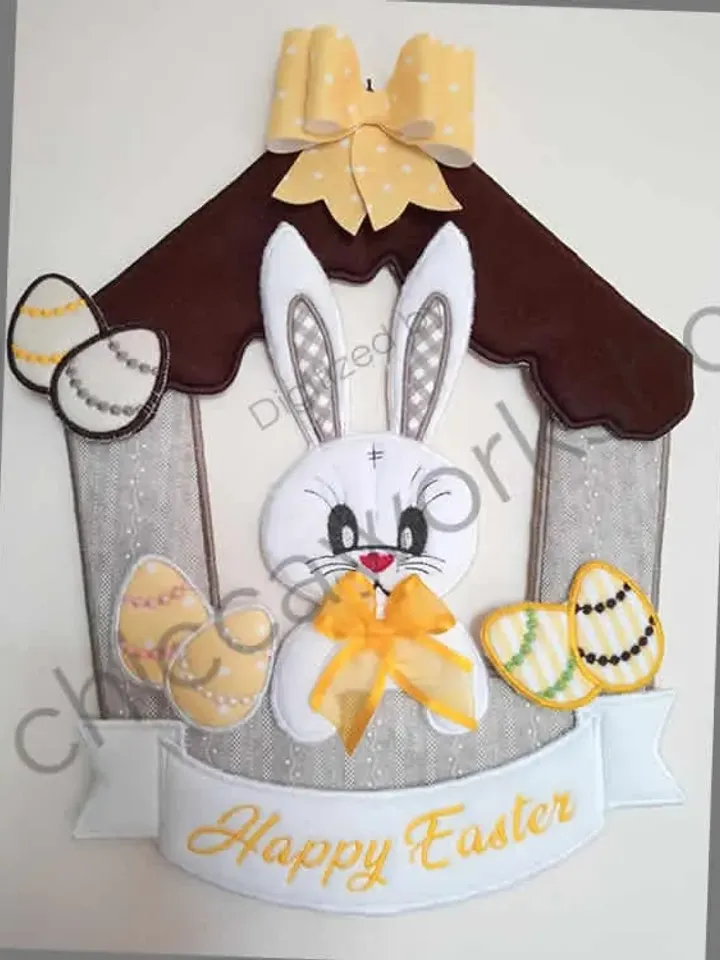 ITH Fuoriporta di Pasqua - Ricamo a macchina con tutorial