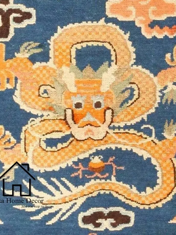 Ayka Vintage 100% Handmade Woolen Area Rug For Hall Kitchen Living Room Bed Room Bath Room Dining Room Kids Room Carpet / Christmas Gifts