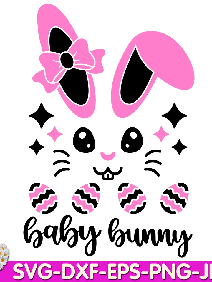 Easter bunny Baby Girl bucket My first Easter Easter Cutie Rabbit digital design Cricut svg dxf eps png ipg pdf cut file