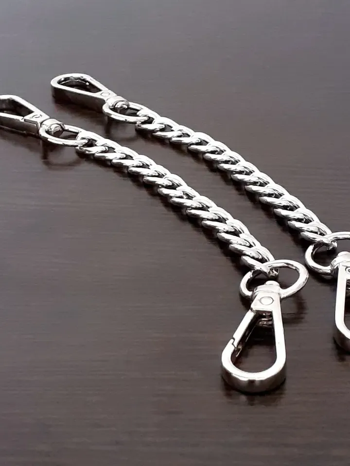 Bondage bdsm set 2 pieces clips with chain for handcuffs Double ended connectors with swivel trigger snap restraint