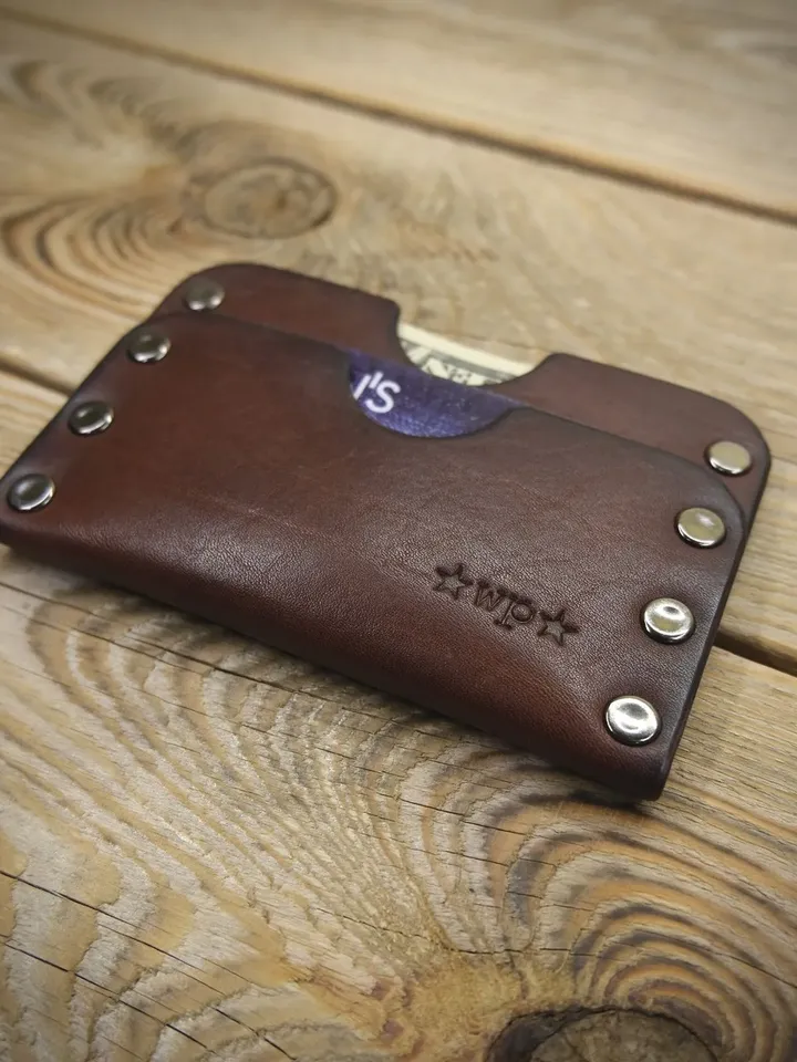 Rivet wallet - pdf leather pattern. MW1