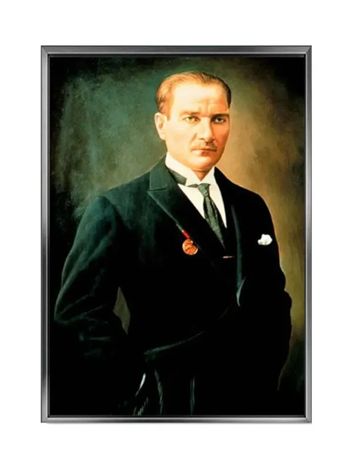 Atatürk Print on Canvas , Floating Frame Option, Modern Wall Art, Extra Large Canvas Wall Art
