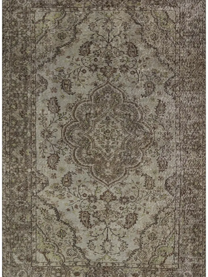 Turkish Rug, Gray Turkish Rug for living room , Vintage Carpet 192 x 296 cm