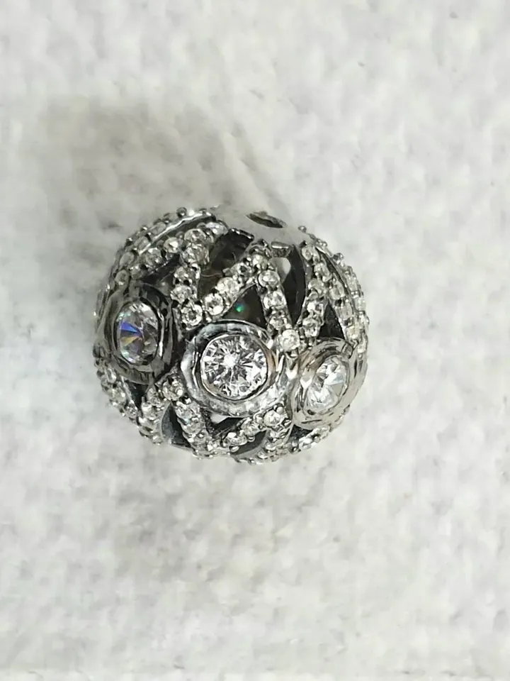 CZ Beads, Pave Spacer Beads, Round Ball Beads, 13MM Beads Size, Micro Pave Beads, 925 Sterling Silver Bead, Victorian Beads, Shamballa Beads
