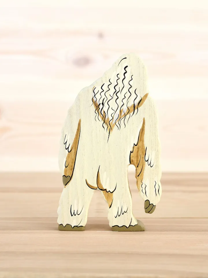 Wooden yeti toy Abominable Snowman Bigfoot