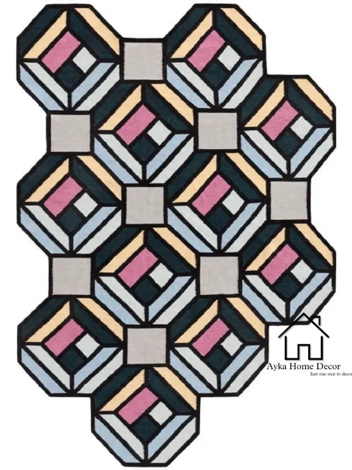 Gego Geometric 100% NEW ZEALAND WOOL Rugs Hand Tufted Rugs Contemporary Rugs Abstract Rugs Modern Rugs Handmade Hand Tuft Rugs Designer Rugs