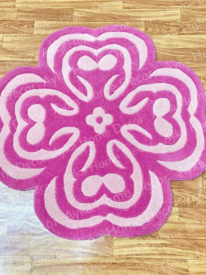 Whito Stip Woolen Handmade Area Rug For Hall Kitchen Living Room Bed Room Bath Room Dining Room Kids Room Carpet / Christmas Gift / Rugs