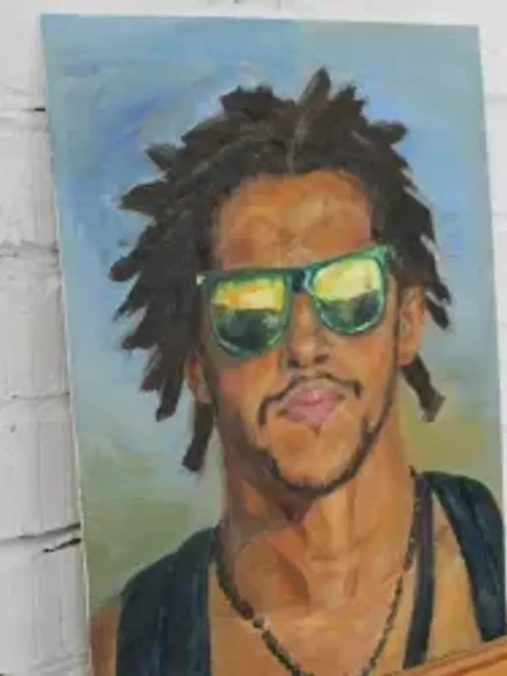 Man portrait oil painting original on canvas