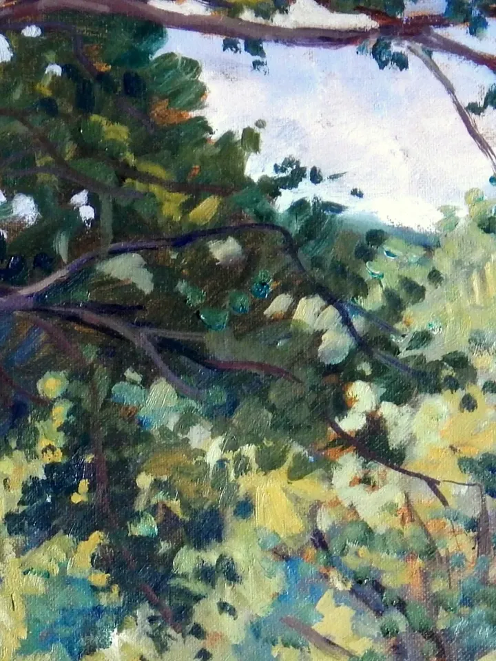 Large Original New York Landscape Painting -Summer Shade/Inwood NYC- 16x20 Oil on Canvas, Plein Air Impressionist Fine Art, Signed Original