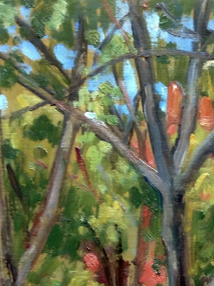 12x15 New York Cityscape Painting - Jefferson Park/Harlem NYC - Oil on Panel, Plein Air Impressionist Fine Art, Signed Original Landscape