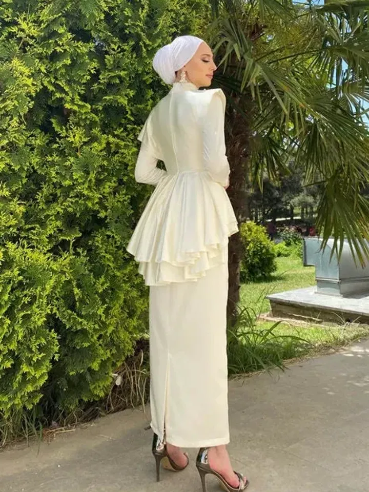 AHUNARE HIJAB - Wedding Dress, Muslim Evening Gown, Nikah, Islamic Wedding, Engagement, Bridesmaid,
