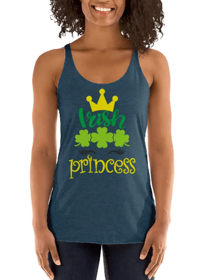 St Patricks Day Irish Princess Lucky Green shamrock Irish Clover digital design Cricut svg dxf eps png ipg pdf cut file