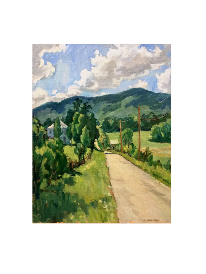 Large Original Landscape Painting -Morning Light/Berkshires - 20x26 Oil on Canvas, Framed Plein Air Impressionism, Signed Original