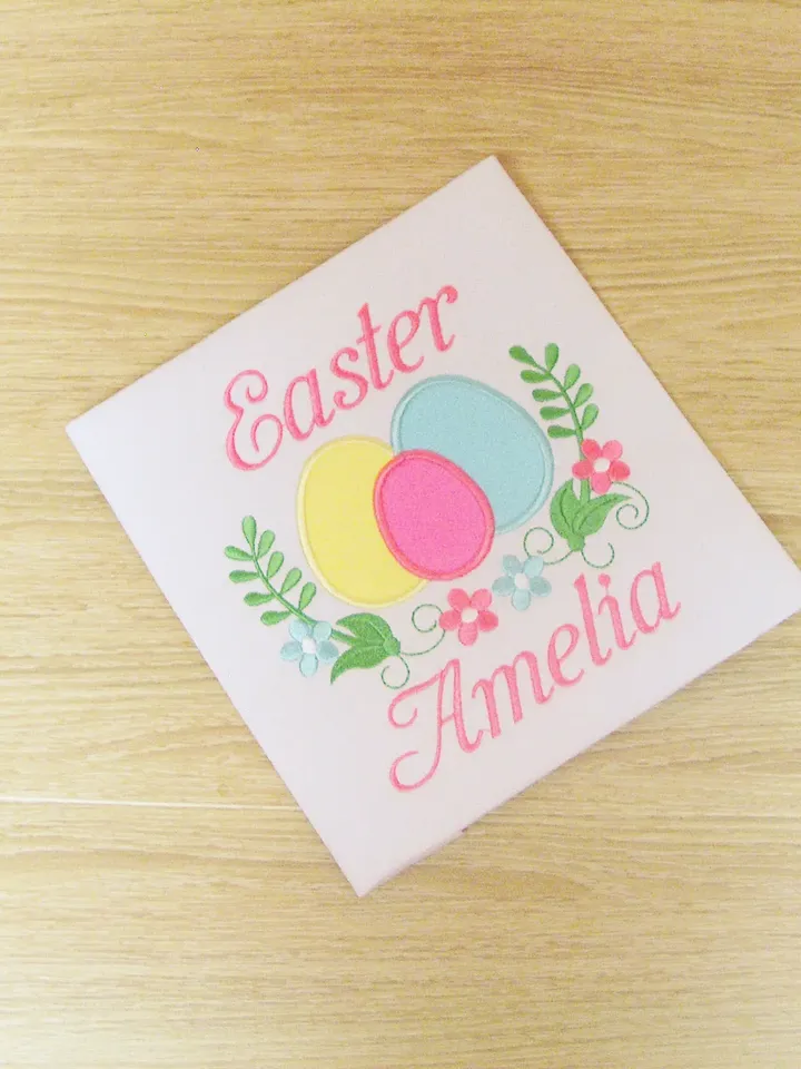 Easter Day with Flowers My first Easter Easter Cutie Rabbit Design applique for Machine Embroidery
