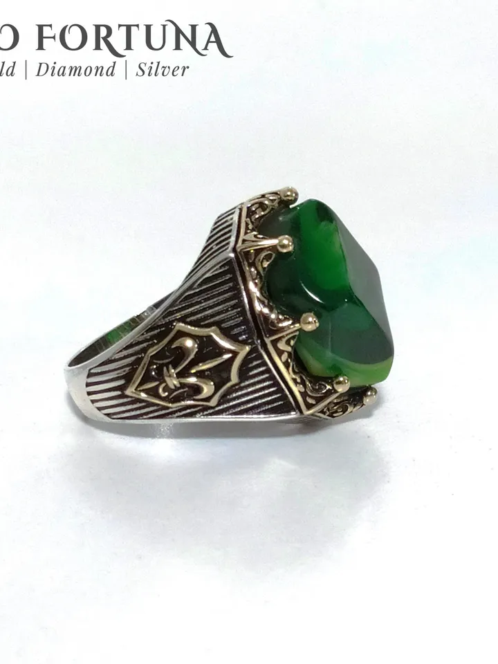 Mens Handmade Ring, Turkish Handmade Silver Men Ring, Ottoman Mens Ring, Man Ring, Gift for Him, 925k Sterling Silver Ring
