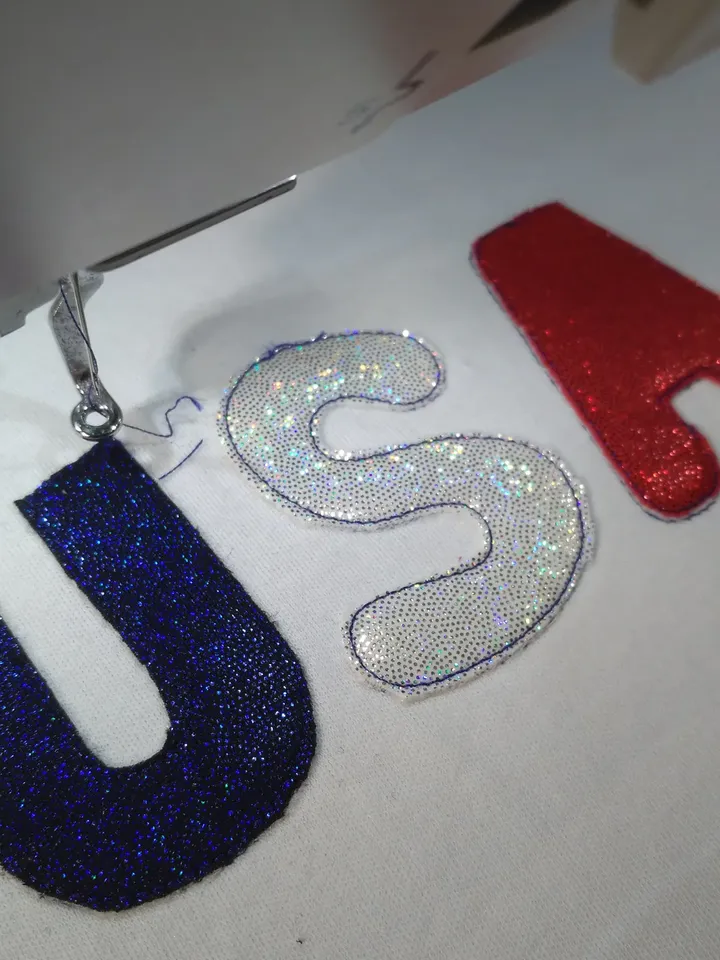 4th of July USA applique Machine embroidery design