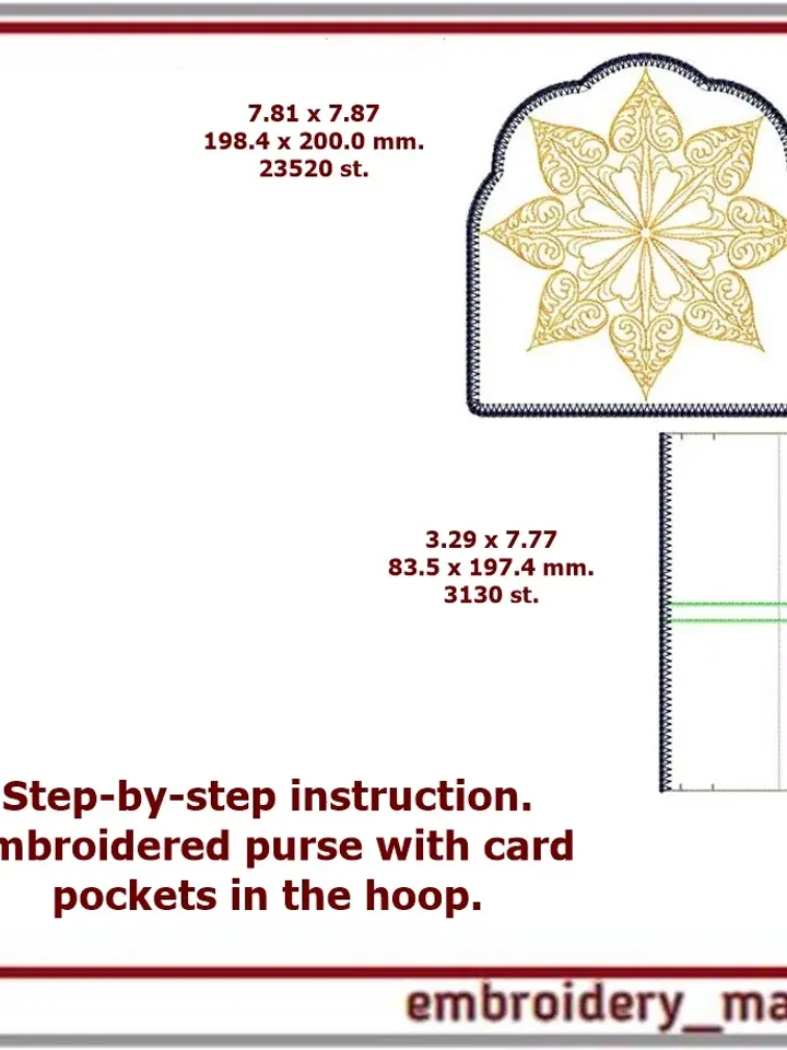 In the hoop embroidery design quilt set from bag, purse and keychain