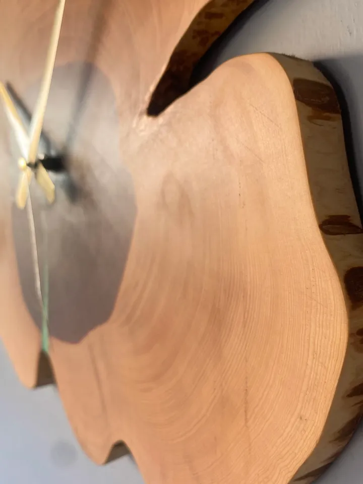Juniper Wood Wall Clock 17", Clocks for Wall, Custom Clock, Farmhouse Wall Clock, Handmade Wall Clock