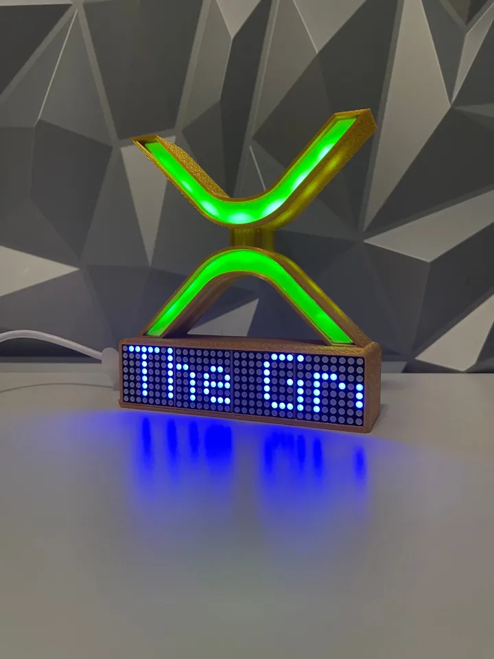 XRP Crypto Coin Price Ticker Display
