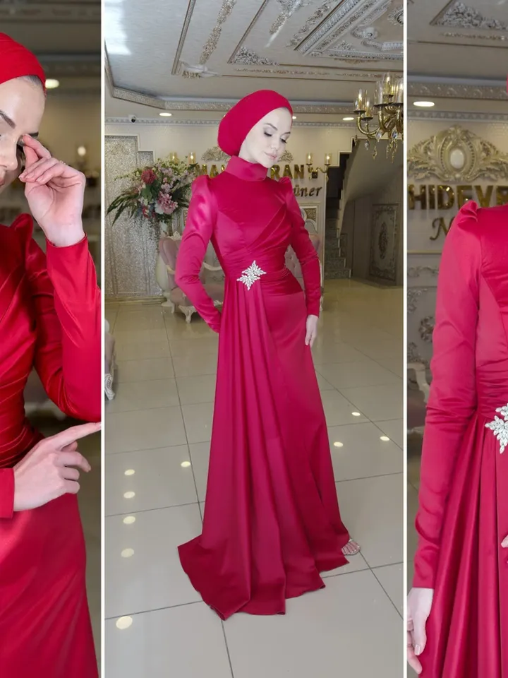 AHUNARE HIJAB - Wedding Dress, Muslim Evening Gown, Nikah, Islamic Wedding, Engagement, Bridesmaid