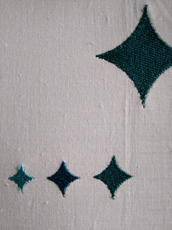 Rhombus embroidery design. Mini Shapes embroidery designs