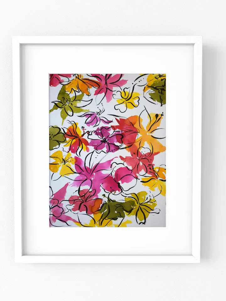 Small Watercolor Painting.Original Watercolor Painting.Handmade Watercolor Paint. Watercolor Paints. Watercolor Flowers. Watercolor Original