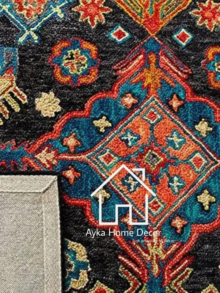 Ayka Vintage 100% Handmade Woolen Area Rug For Hall Kitchen Living Room Bed Room Bath Room Dining Room Kids Room Carpet / Christmas Gifts
