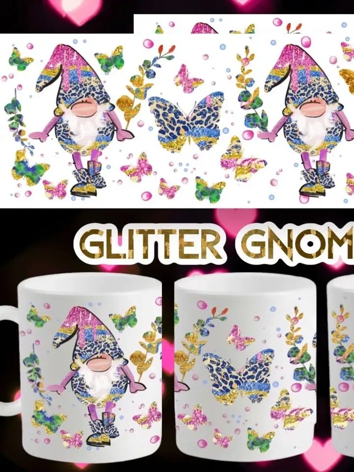 4 Designs Gnome's Big Bundle 11 oz 15 oz Mug Can Wrap designs patterns all tumbler glass in the shop 2023 sublimation Yoga Birthday Wedding