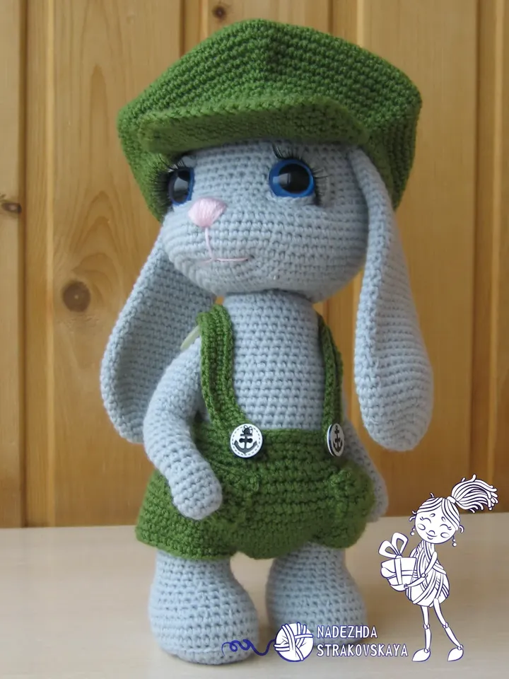 Crochet pattern: Rowdy-Dowdy Bunny  very 1 st original. Amigurumi pattern