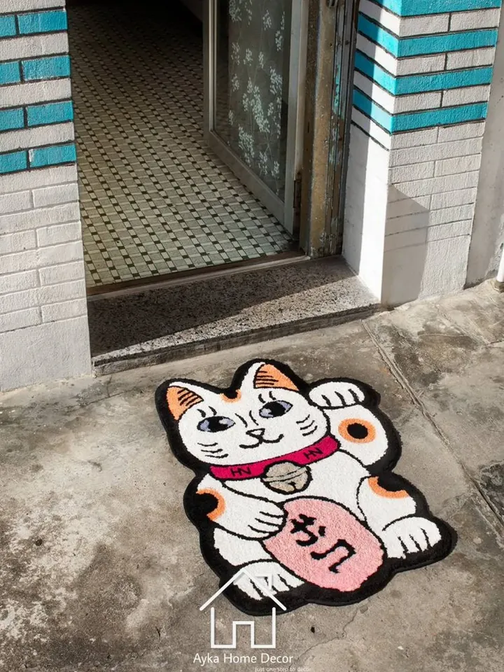 Kitty Cat Soft  Woolen Area Rug By Ayka For Hall Kitchen Living Room Bed Room Bath Room Dining Room Kids Room Carpet / Christmas Gift