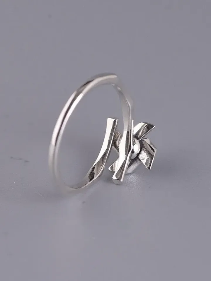 925 Silver Windmill Ring, Windmill Ring, anxiety ring, fidget ring, adhd ring, anxiety ring spinner, mental health ring, mental health rings
