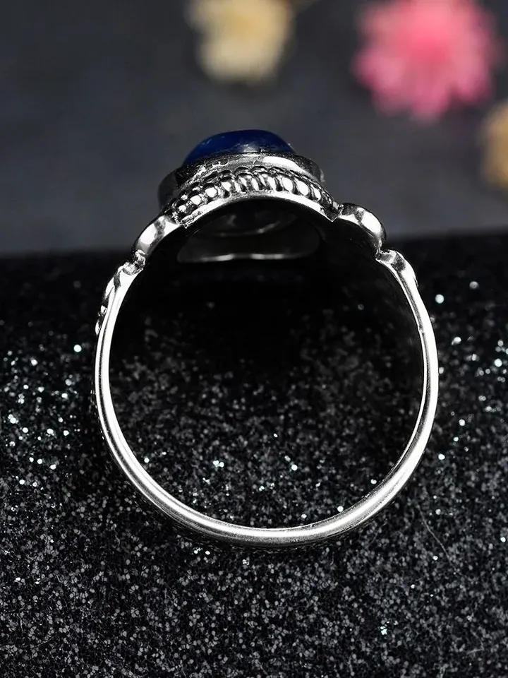kyanite ring, blue gem ring, chunky kyanite ring, chunky blue kyanite ring, blue kyanite ring, chunky gemstone ring, chunky silver ring