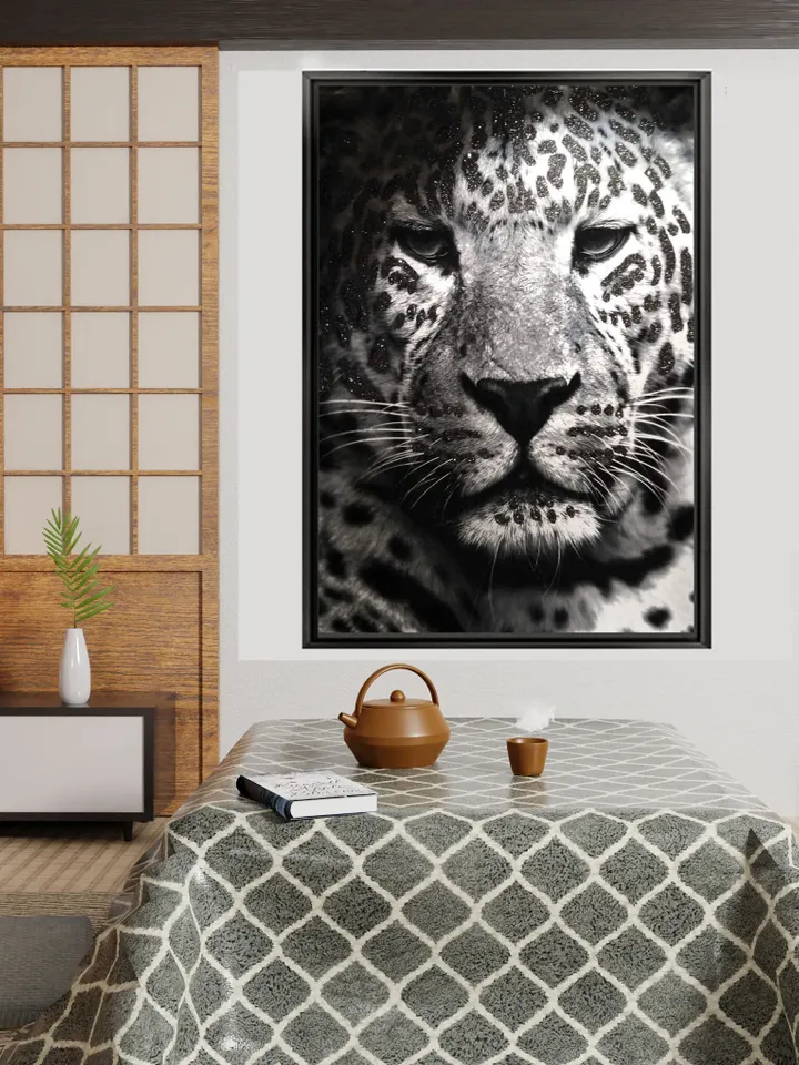 Tiger painting Print on Canvas , Floating Frame Option, Modern Wall Art, Extra Large Canvas Wall Art