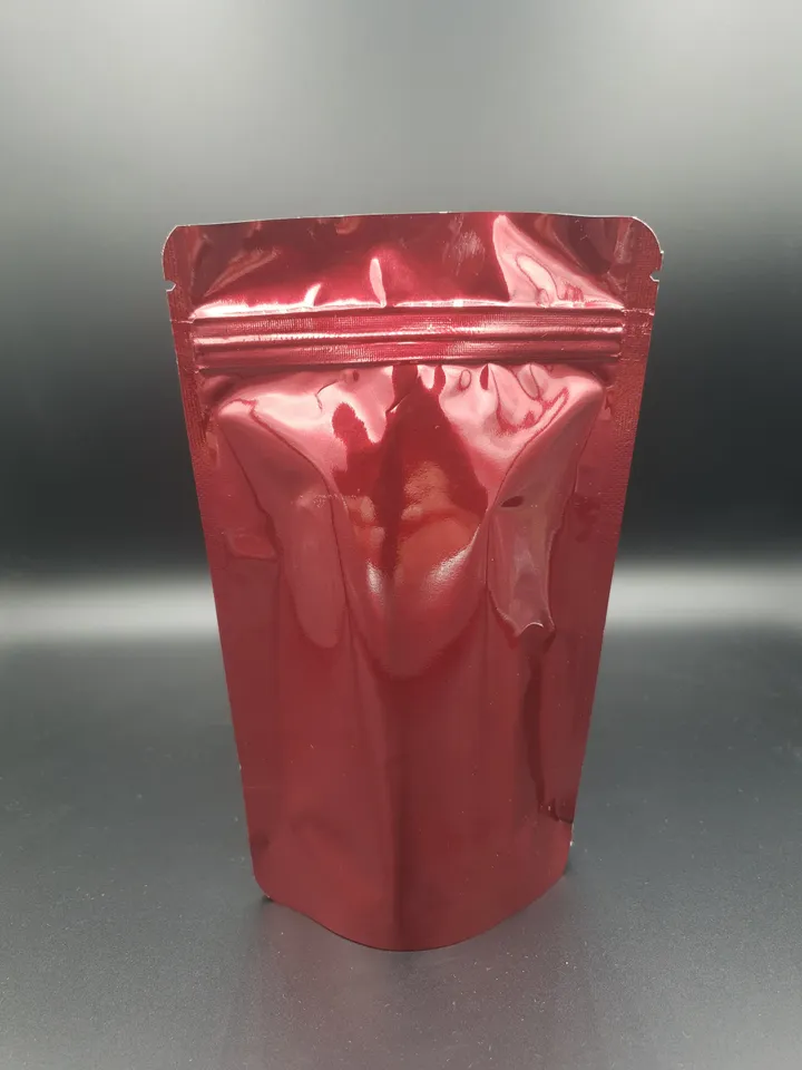 Burgundy MERCHANDISE Stand Up POUCHES Resealable Zipper Lock Bags, Spice Pouch, Herb Pouch, Bath Salt Bags,Coffee Tea Pouch Bag, Foil Bags