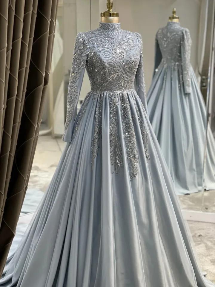 AHUNARE HIJAB - Wedding Dress, Muslim Evening Gown, Nikah, Islamic Wedding, Engagement, Bridesmaid