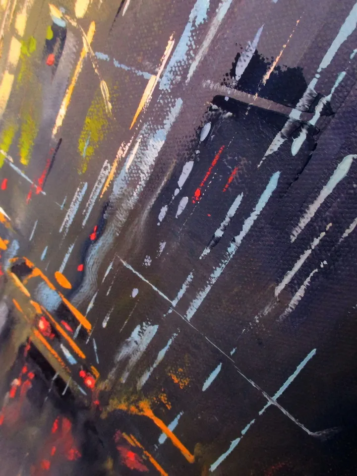 New York Painting "DAY AND NIGHT" Original Painting on Canvas Modern City Painting Original Art by "Walperion Paintings"