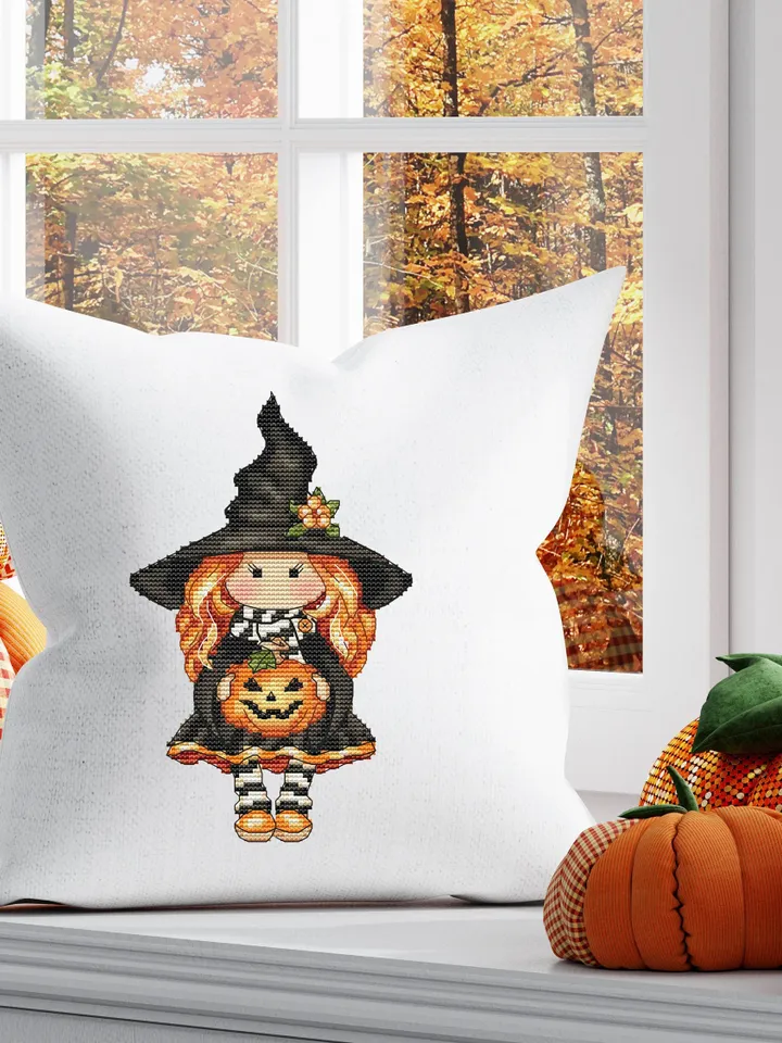 Halloween Cross Stitch Pattern PDF, Witch Cross Stitch Pattern Pdf, Black Magic Cross Stitch, Halloween Counted Pdf Chart