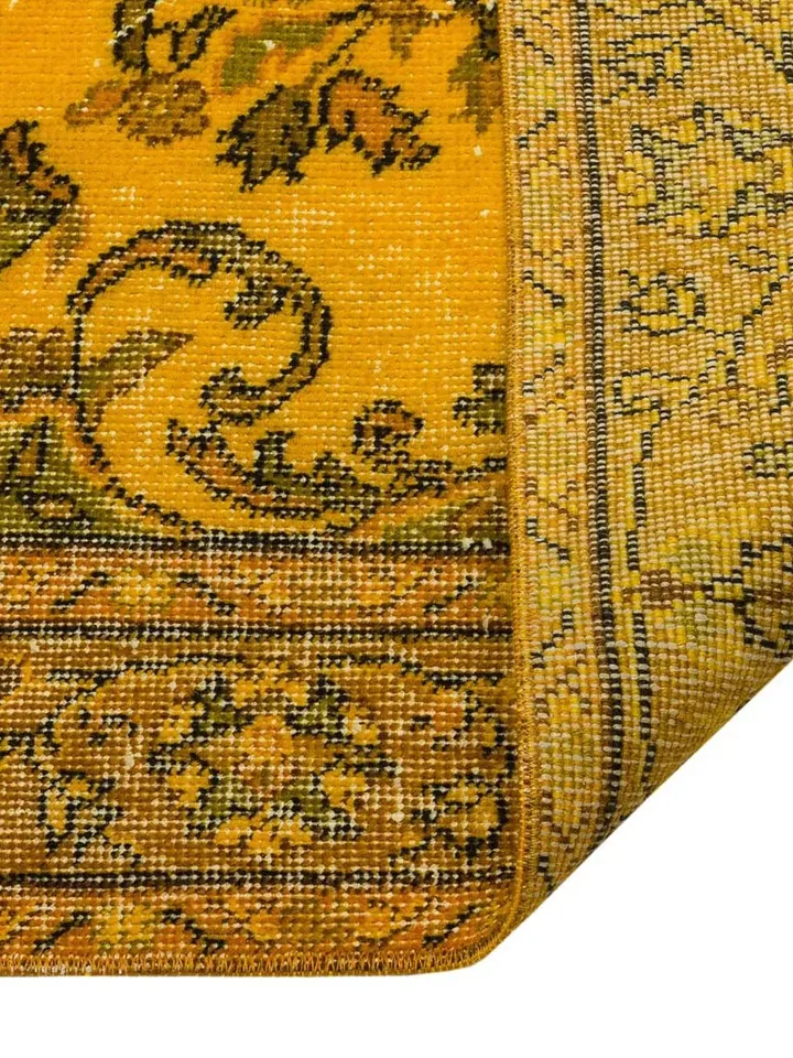 Turkish Rug, Yellow area rug for living room , Home decor, Bohemian Kilim, 5,1 x 9,3 ft