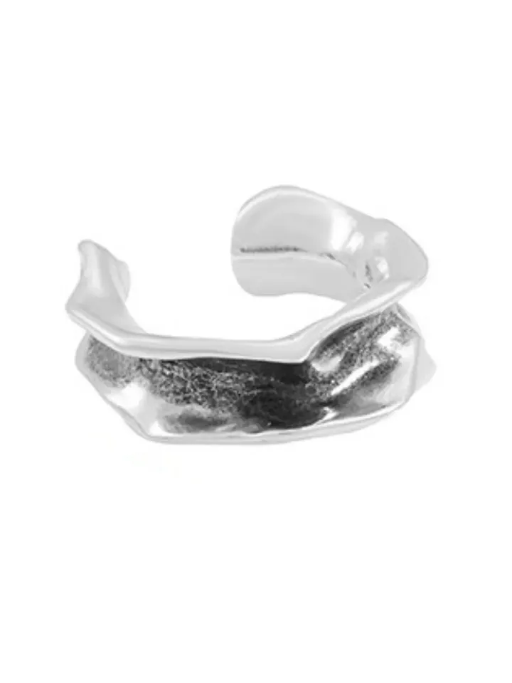Bold Irregular Thick Ring for Women, Wraparound Wide Stacking Chunky Boho Cuff Ring, Gifts for Her Statement Jewelry, Geometric Contemporary