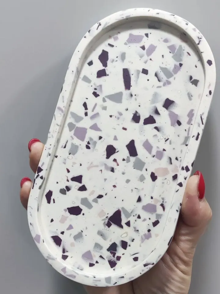 Terrazzo oval tray